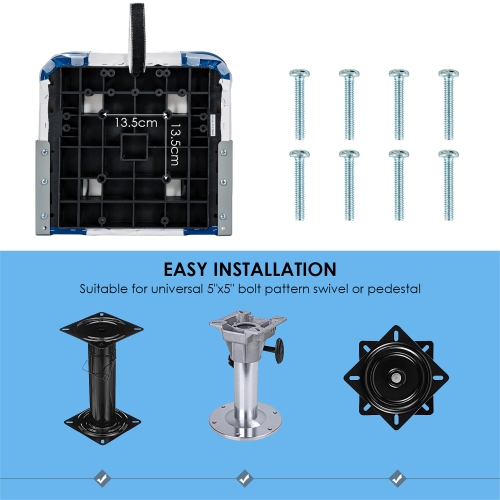Costway Set of 2 Low Back Boat Seat Folding Fishing Boat Seat Stainless Steel Screws Included