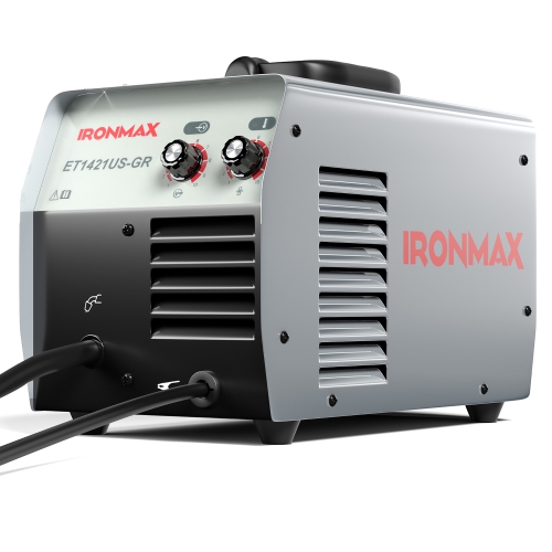 Soudage au gaz IRONMAX MIG par soudage par noyau de flux sans gaz, usinage, IGBT avec pistolet de soudage et serre-joint 120 V