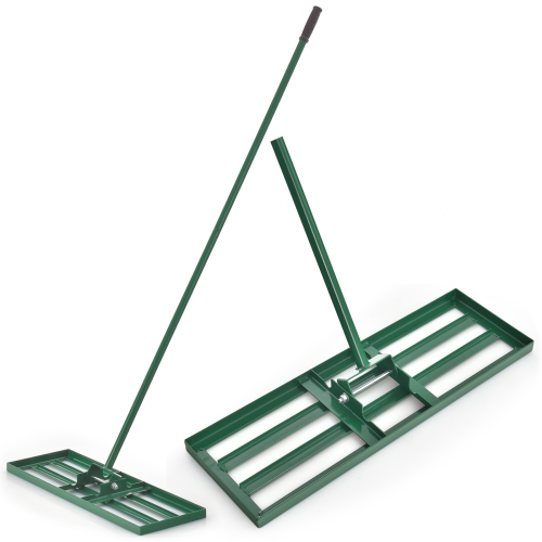 COSTWAY  Lawn Leveling Rake 30" X 10" Heavy Duty Level Lawn Tool for Garden Backyard/lawn Green/black/silver