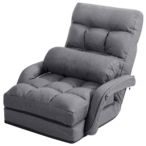 Fauteuil pliant de Costway avec dossier réglable à 6 positions et coussin lombaire