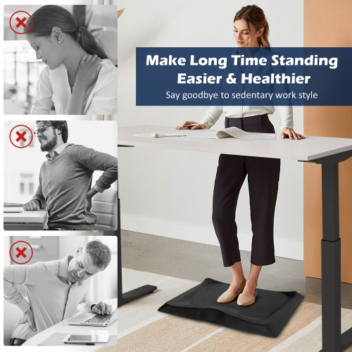 Costway Portable Anti-Fatigue Standing Mat W/Massage Point Diverse Terrain Office Home