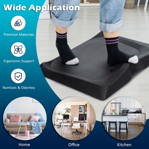 Costway Portable Anti-Fatigue Standing Mat W/Massage Point Diverse Terrain Office Home