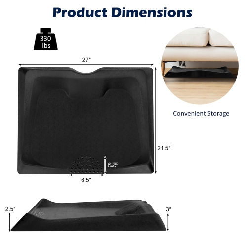 Costway Portable Anti-Fatigue Standing Mat W/Massage Point Diverse Terrain Office Home