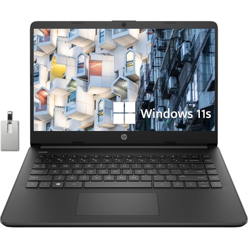 HP Premium Stream 14" HD BrightView Laptop, Intel Celeron N4120, 64GB eMMC, 4GB RAM, Intel UHD Graphics, HD Webcam, 1 Year Office 365, Bluetooth, Win