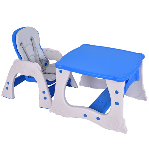Costway 3 in 1 Baby High Chair Convertible Play Table Booster Toddler Tray