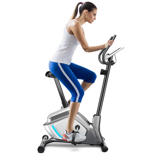 Costway 2 in 1 Elliptical Trainer Exercise Bike w LCD Screen 8 Magnetic Resistances Best Buy Canada