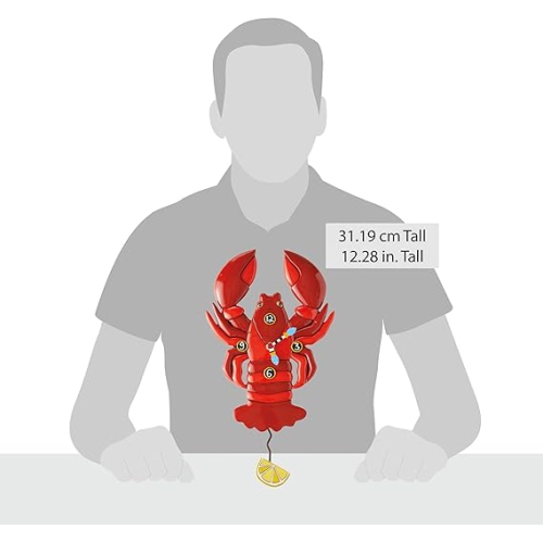 Enesco Allen Designs DaPinci The Lobster Pendulum Wall Clock