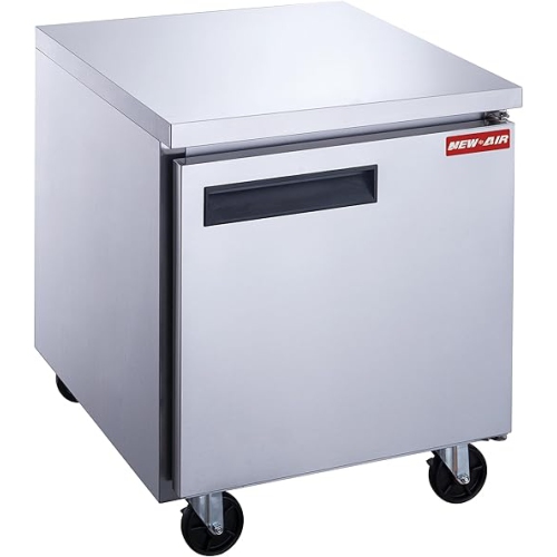 NEW AIR REF.  New Air Nuf-029-Ss Commercial 29″ Stainless Steel 7 Cu Ft Single Door Undercounter Freezer - Ideal for Commercial Kitchens