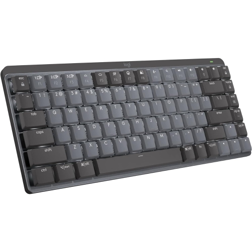 Logitech MX Mechanical Mini Wireless Illuminated Keyboard- Graphite- Tactile Quiet Typing