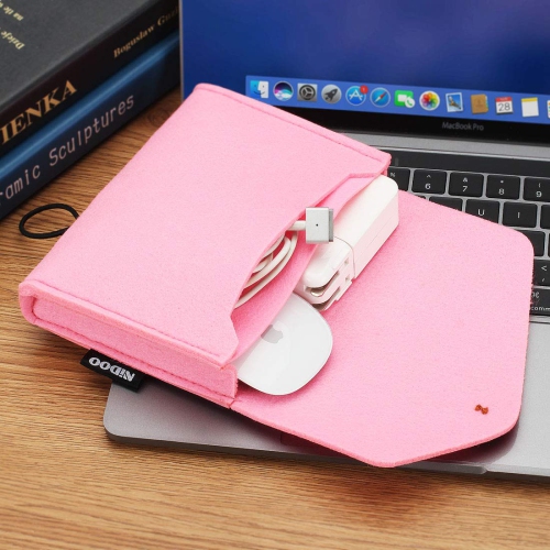 Portable Felt Storage Bag,Electronics Accessories Protective Case Pouch for MacBook Power Adapter, Mouse, Cellphone, Cables, SSD, HDD, Power