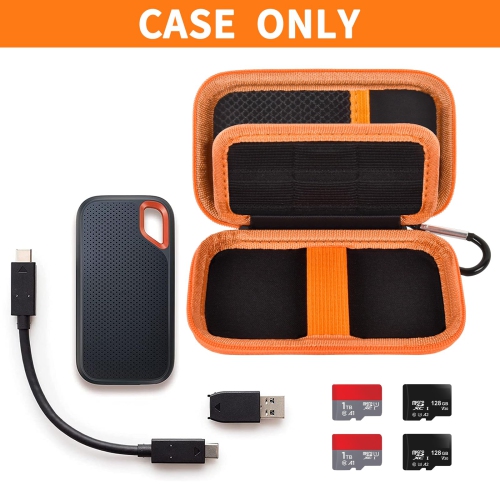 Case Compatible with SanDisk 1TB 2TB 500GB Extreme Portable SSD, for SanDisk PRO External Solid State Drive, Memory Card SD SDXC SDHC Card Storage