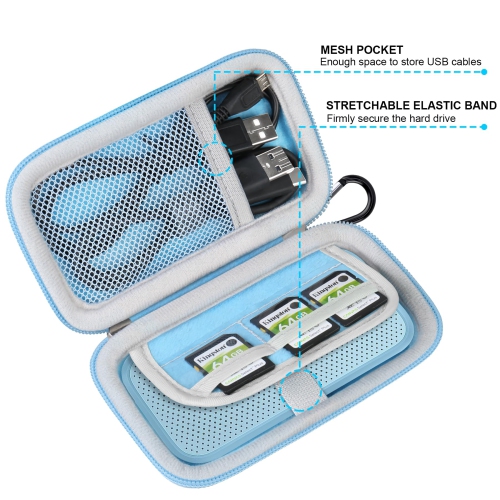 Hard Carrying Case for SanDisk Extreme Pro/SanDisk Extreme Portable External SSD 500GB 1TB 2TB 4TB USB-C Solid State Drive EVA Shockproof Protective