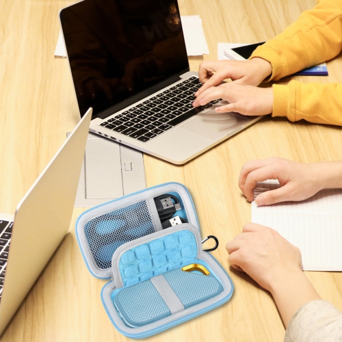 Hard Carrying Case for SanDisk Extreme Pro/SanDisk Extreme Portable External SSD 500GB 1TB 2TB 4TB USB-C Solid State Drive EVA Shockproof Protective