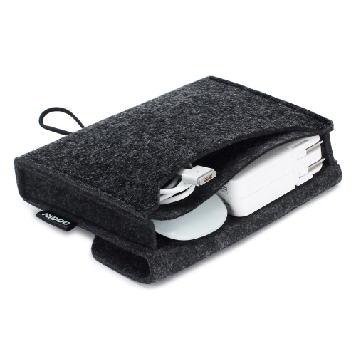 Portable Felt Storage Bag,Electronics Accessories Protective Case Pouch for MacBook Power Adapter,Mouse,Cellphone,Cables,SSD,HDD,Power Bank,Portable