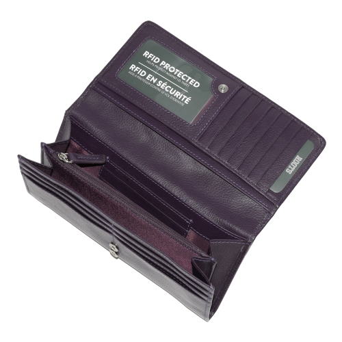 Roots Women's Expander Clutch Wallet - Plum