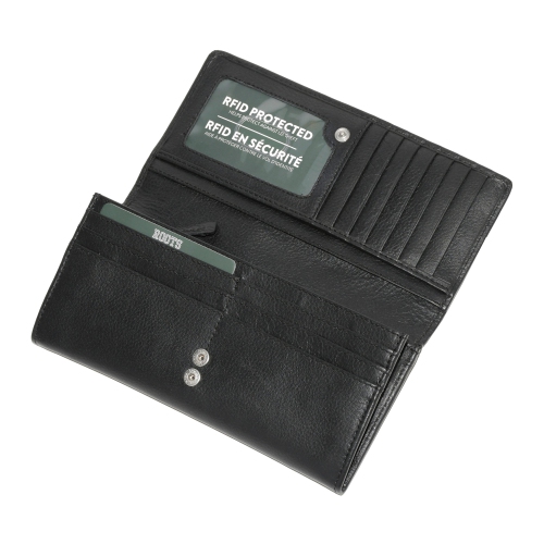 Roots 73 Women's Expander Clutch Wallet - Black