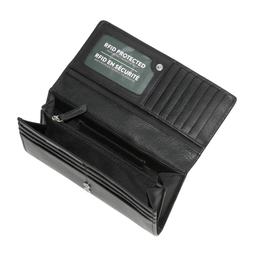 Roots 73 Women's Expander Clutch Wallet - Black