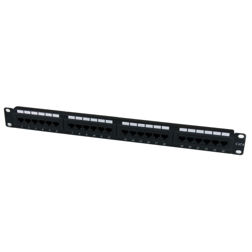 StarTech 24-Port 1U Rackmount Cat Cable 6 110 Patch Panel