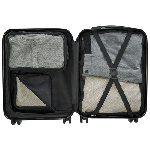 Bagage de cabine rigide 21,65 po Barcelona de Bugatti avec 3 cubes de rangement - Vert iceberg - Exclusivité de Best Buy