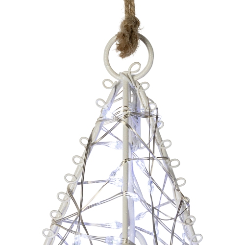 Décorations de Noël d'extérieur à étoiles lumineuses à DEL - 18 po - Ensemble de 2 - lumières blanches froides