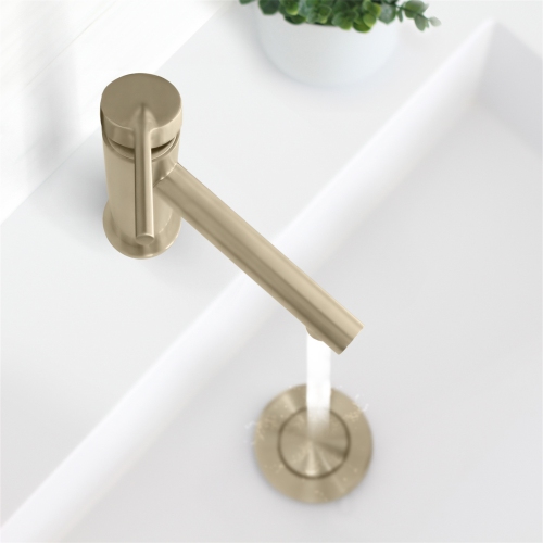 A - Stainless Steel Single Handle Bathroom Faucet in Brushed Gold Finish B-108G by STYLISH - Open Box condition - Image 10