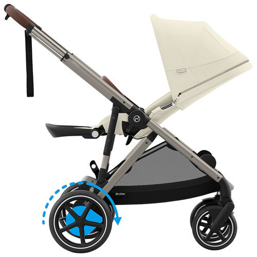 Poussette électrique convertible e-Gazelle S de Cybex - Beige coquillage