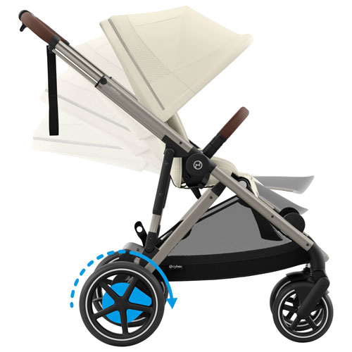 Poussette électrique convertible e-Gazelle S de Cybex - Beige coquillage