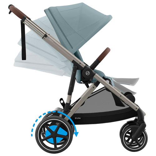 Poussette électrique convertible e-Gazelle S de Cybex - Bleu tempête