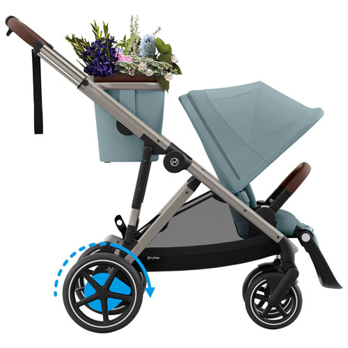 Poussette électrique convertible e-Gazelle S de Cybex - Bleu tempête