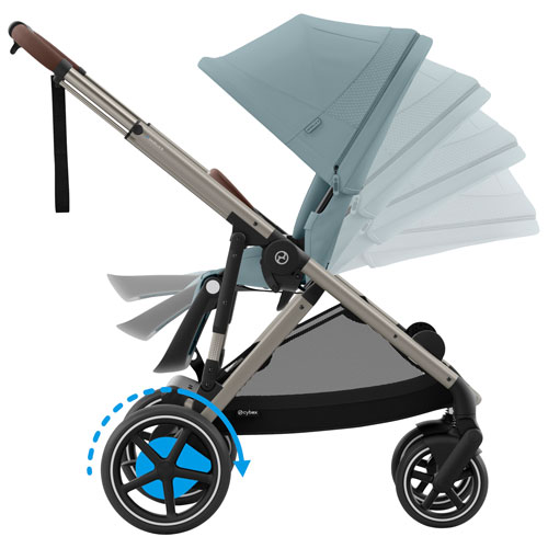 Poussette électrique convertible e-Gazelle S de Cybex - Bleu tempête