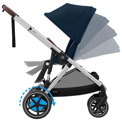 Cybex e-Gazelle S Electric Convertible Stroller - Ocean Blue