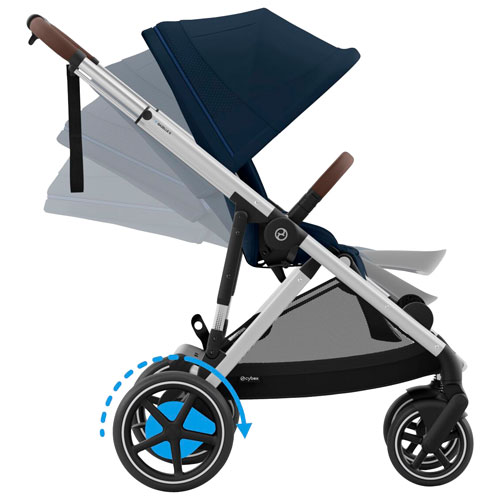 Poussette électrique convertible e-Gazelle S de Cybex - Bleu océan