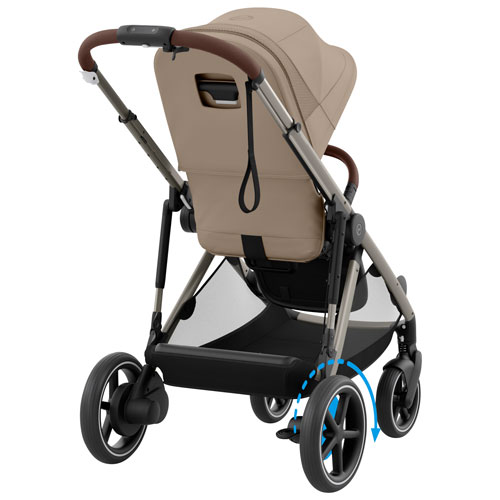 Poussette électrique convertible e-Gazelle S de Cybex - Beige amande