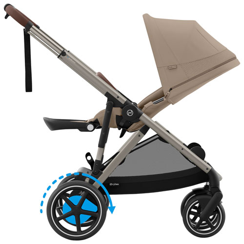 Poussette électrique convertible e-Gazelle S de Cybex - Beige amande