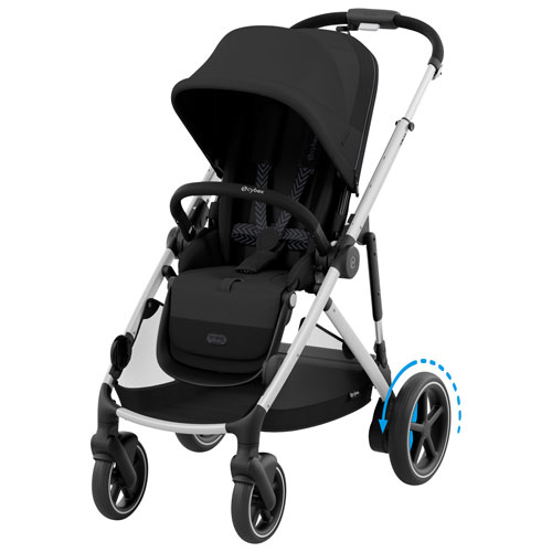 Cybex e-Gazelle S Electric Convertible Stroller - Moon Black