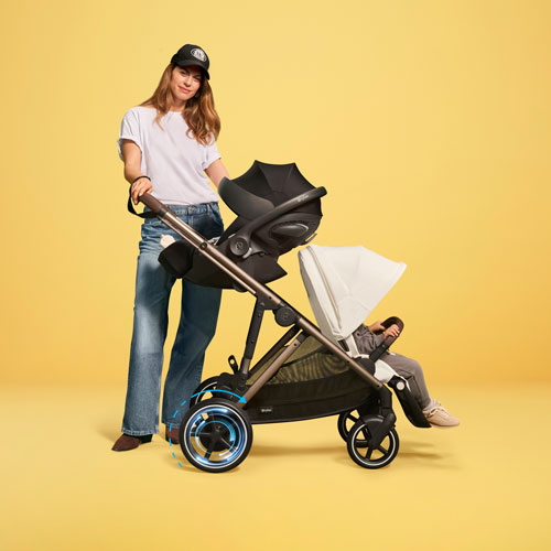 Cybex e-Gazelle S Electric Convertible Stroller - Moon Black