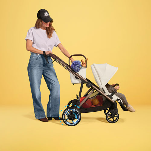 Cybex e-Gazelle S Electric Convertible Stroller - Moon Black