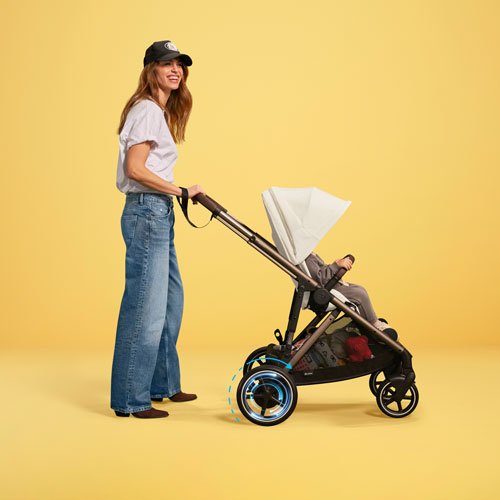 Cybex e-Gazelle S Electric Convertible Stroller - Moon Black