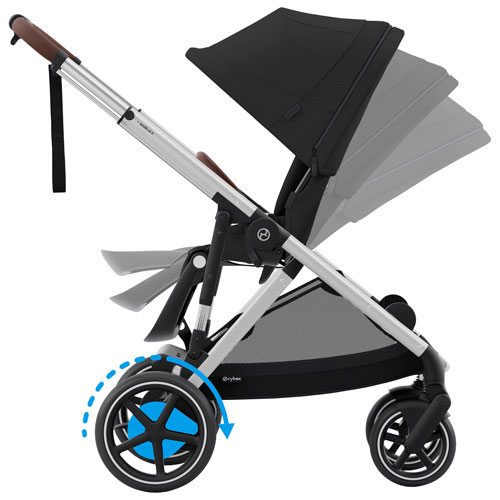 Cybex e-Gazelle S Electric Convertible Stroller - Moon Black