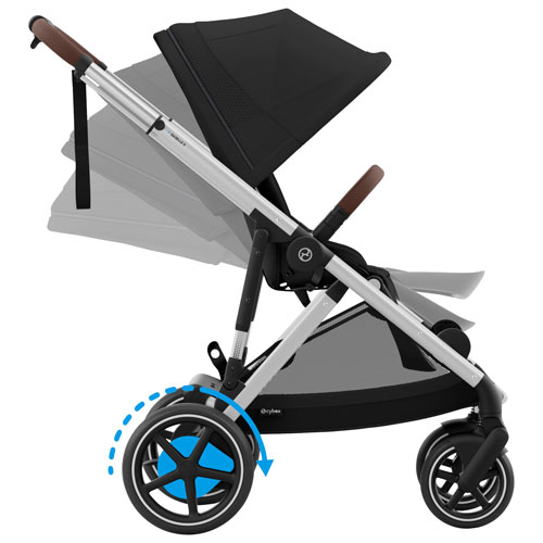 Cybex e-Gazelle S Electric Convertible Stroller - Moon Black