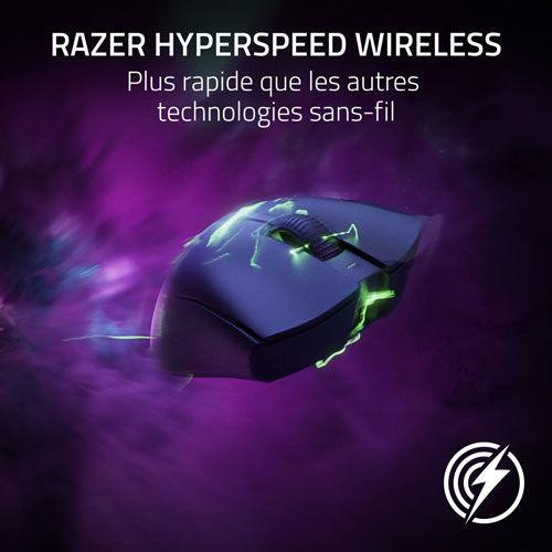 Souris à clé sans fil DeathAdder V3 Pro + HyperPolling de Razer - Noir