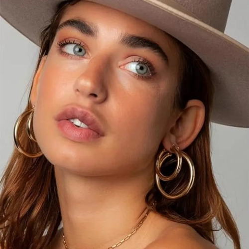 42 Pairs Gold Hoop Earrings Set: A comprehensive multipack perfect for women, featuring a variety of stylish gold hoops.