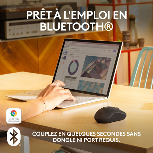 Logitech M240 Silent 4000 DPI Bluetooth Optical Mouse - Graphite