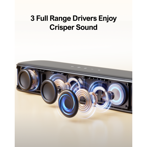 ULTIMEA Aura A30 5.1 Channel Soundbar with App Control, BassMX Technology & SurroundX Technology, 121 Preset EQ Matrices, 6 Adjustable Surround Levels