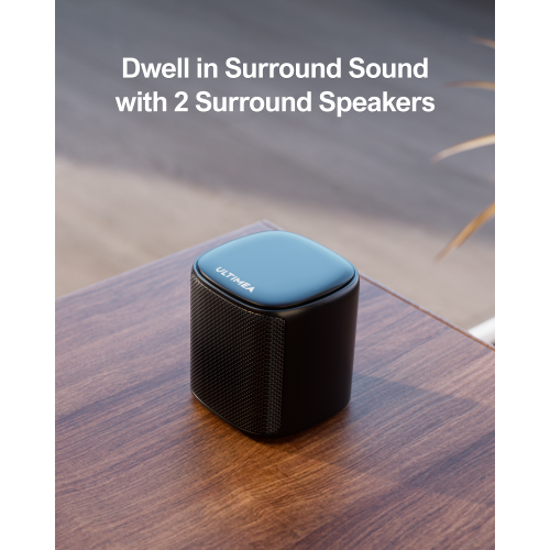 ULTIMEA Aura A30 5.1 Channel Soundbar with App Control, BassMX Technology & SurroundX Technology, 121 Preset EQ Matrices, 6 Adjustable Surround Levels