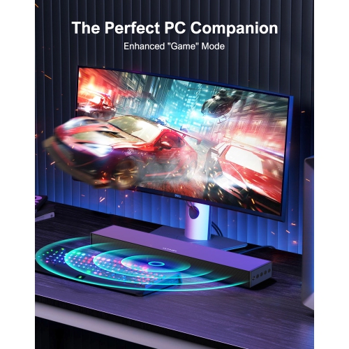 ULTIMEA Nova S40 2.1 Channel Sound Bar with Subwoofer for TV, 160W Peak Power, Deep Bass PC Soundbar for Game, Bass Boost, Bluetooth 5.3/ HDMI ARC /