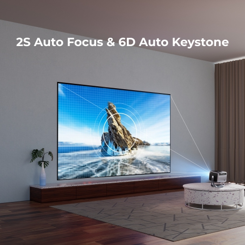 [Android TV 11.0 & Netflix Officially & Dolby Audio & 90° Gimbal Stand] ULTIMEA Nova C40 Projector with Wifi and Bluetooth 5.3, Smart Home Theater