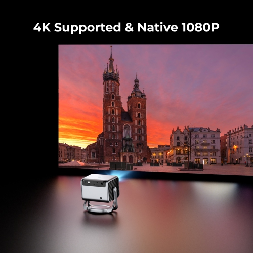 [Android TV 11.0 & Netflix Officially & Dolby Audio & 90° Gimbal Stand] ULTIMEA Nova C40 Projector with Wifi and Bluetooth 5.3, Smart Home Theater