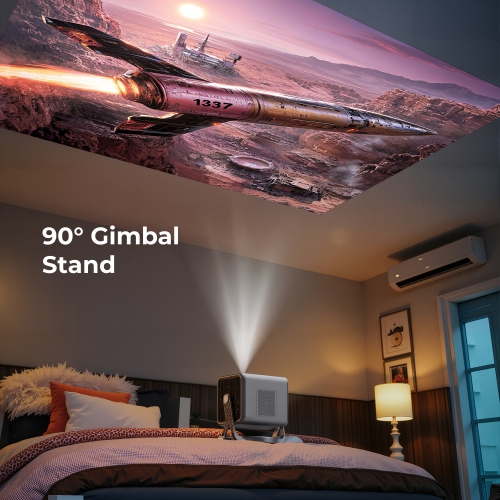 [Android TV 11.0 & Netflix Officially & Dolby Audio & 90° Gimbal Stand] ULTIMEA Nova C40 Projector with Wifi and Bluetooth 5.3, Smart Home Theater