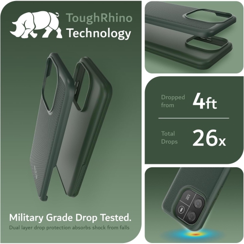 TUDIA MergeGrip Blackview Wave 6C Case Military Grade - Pine Green